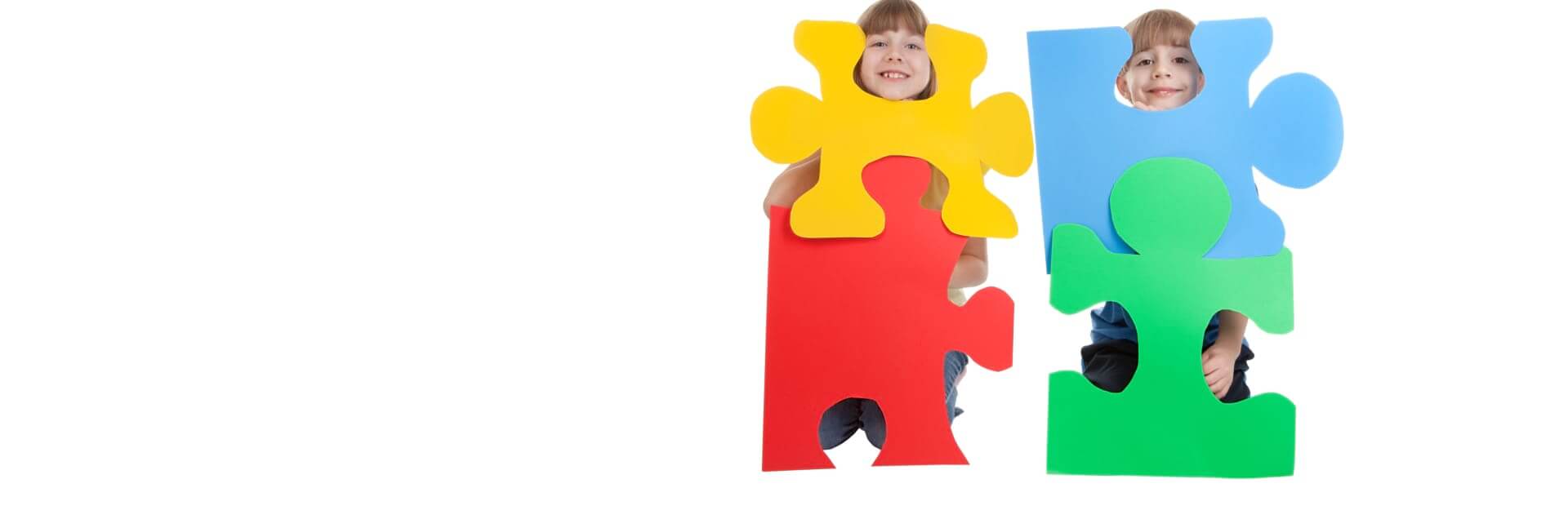 kids with big puzzle pieces